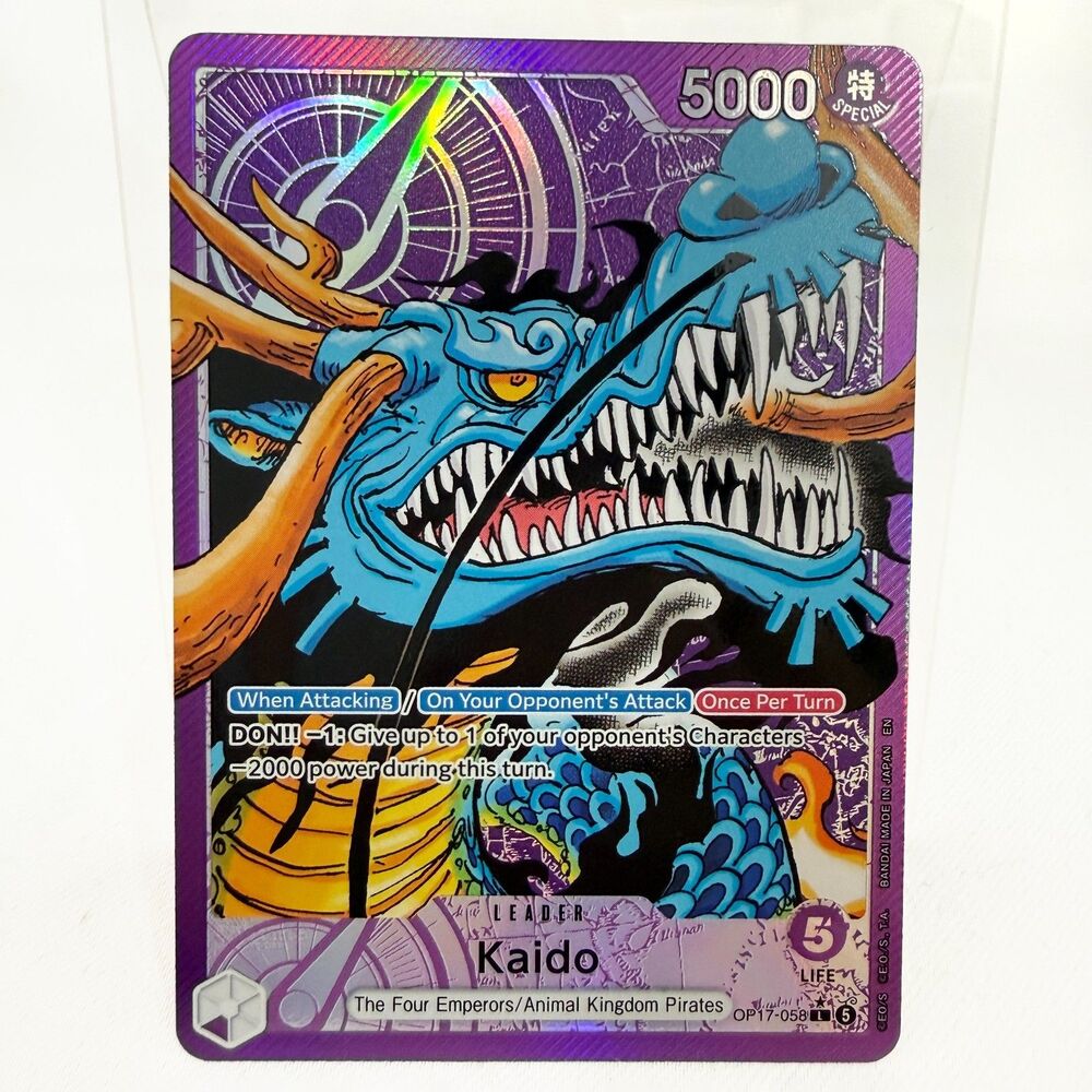 One Piece Kaido OP17-058 Leader Alt The World’s Strongest Warriors Purple NM